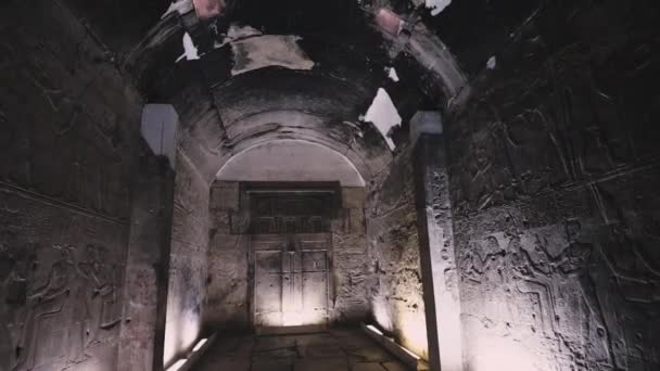 Ancient Temple Abydos Interior Egypt — Vídeo de stock