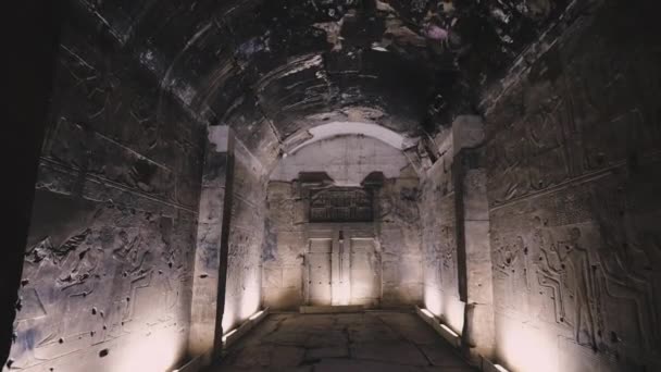 Ancient Temple Abydos Interior Egypt — Vídeo de Stock