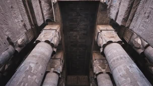 Painted Ceilings Temple Dendera Egypt — Stockvideo
