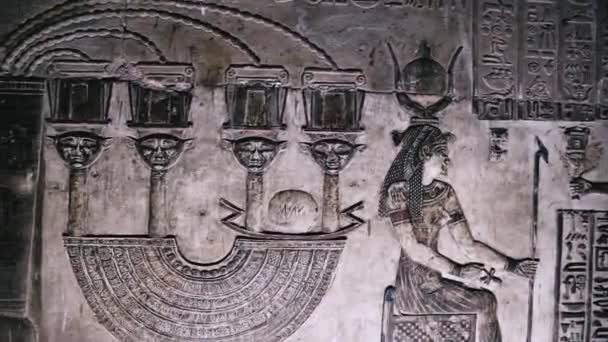 Egyptian Ancient Temple Dendera Egypt — Stock video