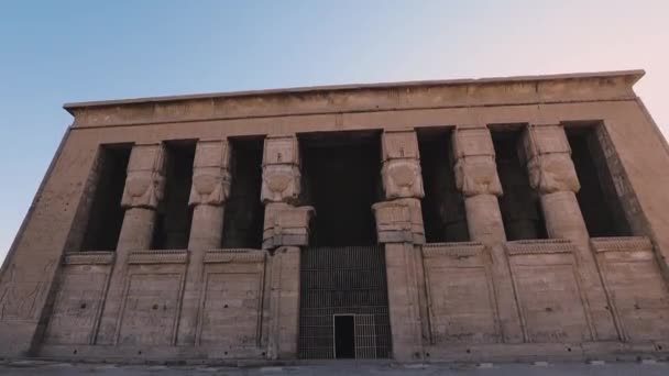 Exterior Ancient Egyptian Temple Dendera — Wideo stockowe