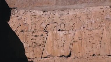 Wall Paintings In The Ancient Egyptian Temple Of Abydos