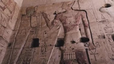 Wall Paintings In The Ancient Egyptian Temple Of Abydos