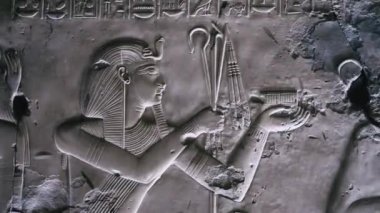 Wall Paintings In The Ancient Egyptian Temple Of Abydos