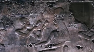 Wall Paintings In The Ancient Egyptian Temple Of Abydos