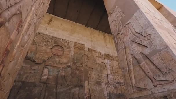 Wall Paintings Ancient Egyptian Temple Abydos — Videoclip de stoc