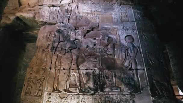 Wall Paintings Ancient Egyptian Temple Abydos — Video