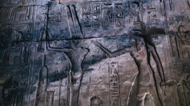Wall Paintings In The Ancient Egyptian Temple Of Abydos