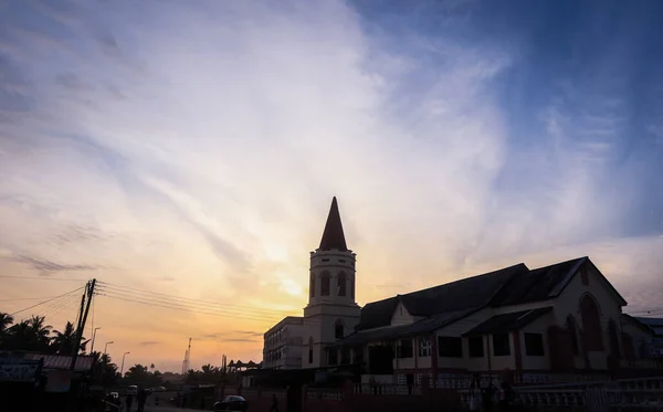 Sunset View Evening Cape Coast City Ghana West Africa — Fotografia de Stock