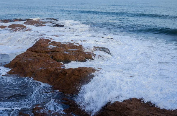 Powerful Waves Atlantic Ocean Ghana Cape Coast Coastline West Africa — Stok fotoğraf
