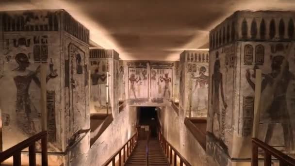 Tomb Ramses 3Rd Valley Kings Egypt — Stockvideo