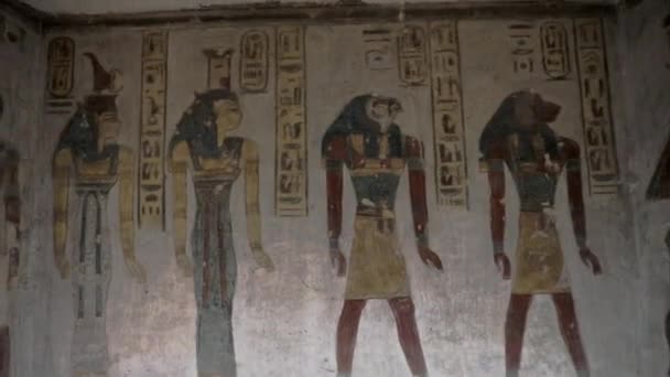 Гробница Рамзеса Iii Долине Царей Египет — стоковое видео