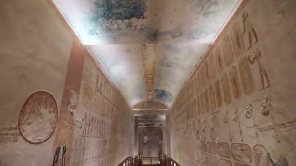 Tomb Memnon Pharaohs Ramses 5Th 6Th Valley Kings Luxor Egypt — Stockvideo