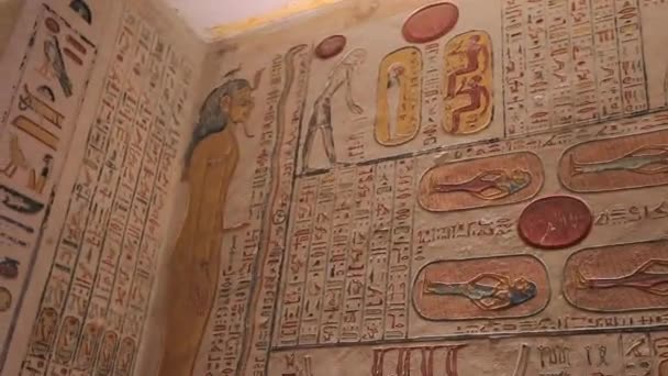 Tomb Memnon Pharaohs Ramses 5Th 6Th Valley Kings Luxor Egypt — 비디오