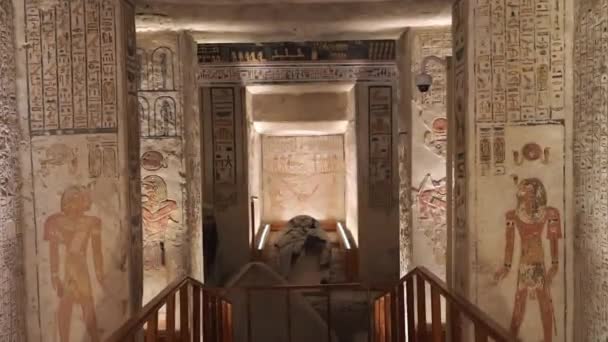 Tomb Memnon Pharaohs Ramses 5Th 6Th Valley Kings Luxor Egypt — ストック動画