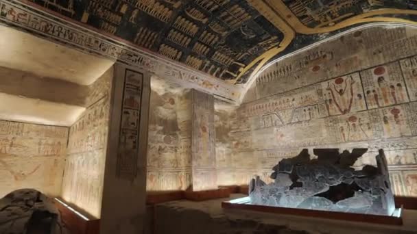 Tomb Memnon Pharaohs Ramses 5Th 6Th Valley Kings Luxor Egypt — 비디오