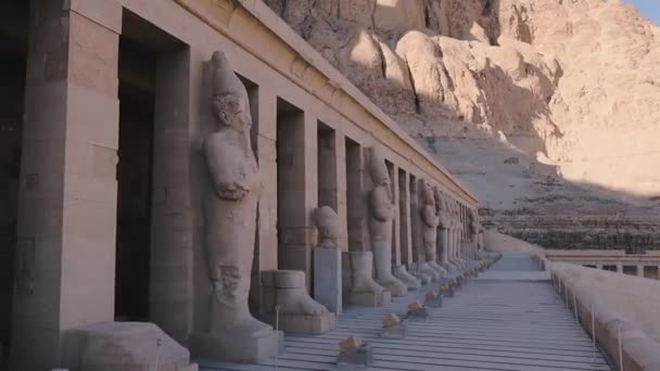 General View Temple Hatshepsut Luxor Egypt — стоковое видео