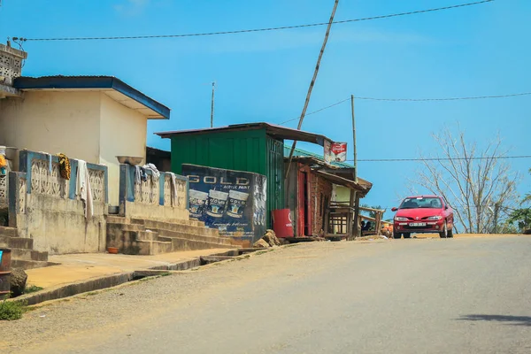 Elmina Ghana April 2022 Cityscape View Elmina Streets People Cars — Stok fotoğraf