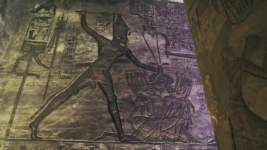 Ancient Drawings Inside The Abu Simbel Temple In Egypt