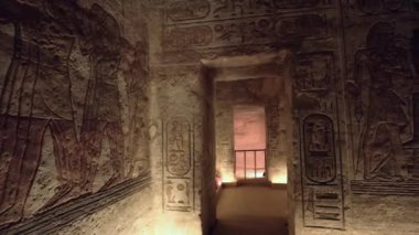 Ancient Drawings Inside The Abu Simbel Temple In Egypt