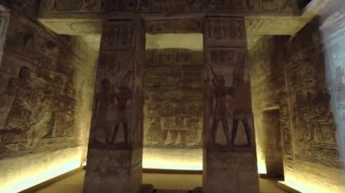Ancient Drawings Inside The Abu Simbel Temple In Egypt
