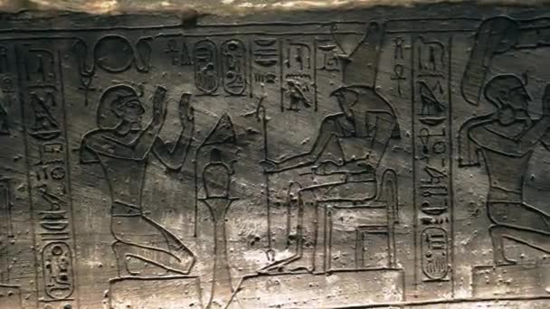 Ancient Drawings Abu Simbel Temple Egypt — Stock videók