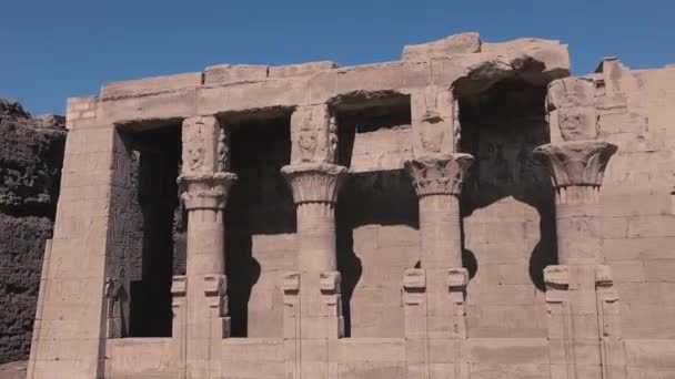 Majestic Columns Temple Edfu Egypt — Stock videók