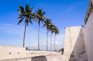 Panoramic View to the Elmina Slave Castle on the Atlantic Ocean Coast in Ghana, West Africa
