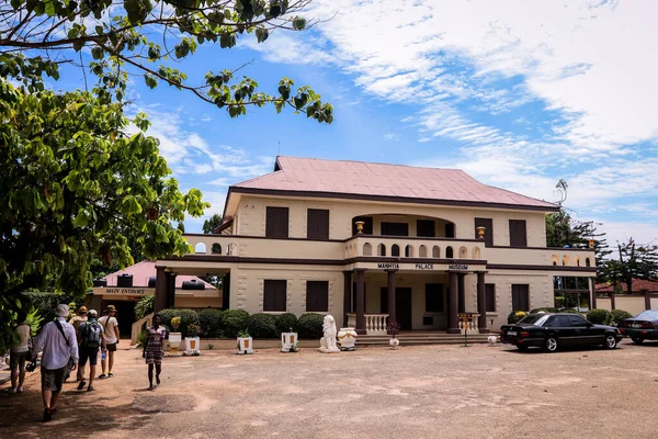 Kumasi,  Ghana - April 15, 2022: Picture of the Manhyia Palace Museum is a historical museum located in the West Africa