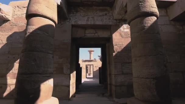 Huge Columns Karnak Temple Egypt — Vídeos de Stock