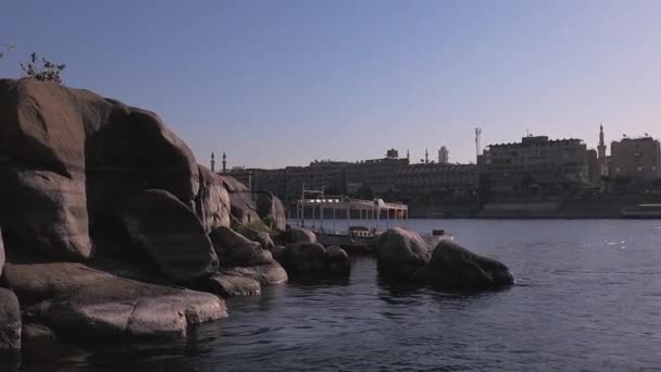 Panorama Nile River Aswan Egypt — Stock Video