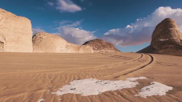 Landscapes White Desert Bahariya Egypt — Αρχείο Βίντεο