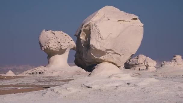 Landscapes White Desert Bahariya Egypt — Wideo stockowe