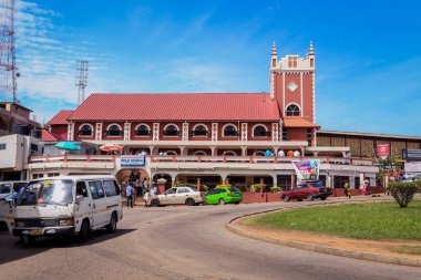 Kumasi, Ghana - April 12, 2022: Summer View to the Wesley Methodist Cathedral in Kumasi