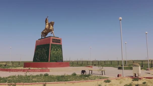 Monuments Kazakh Heroes City Aralsk Kazakhstan — Stok video