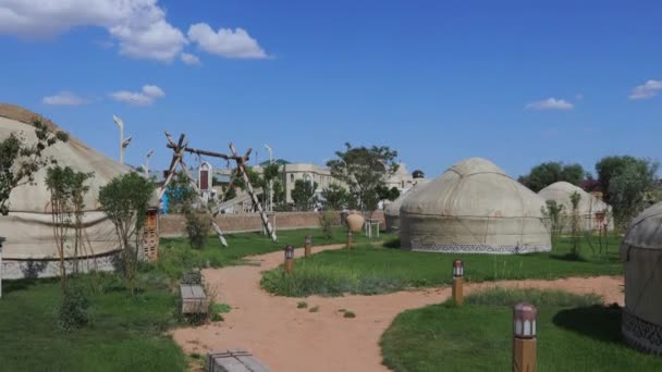 Аутентичный Культурный Парк Туркестане — стоковое видео