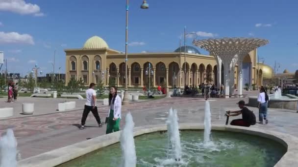 Modernt Centrum Turkestan Kazakstan — Stockvideo