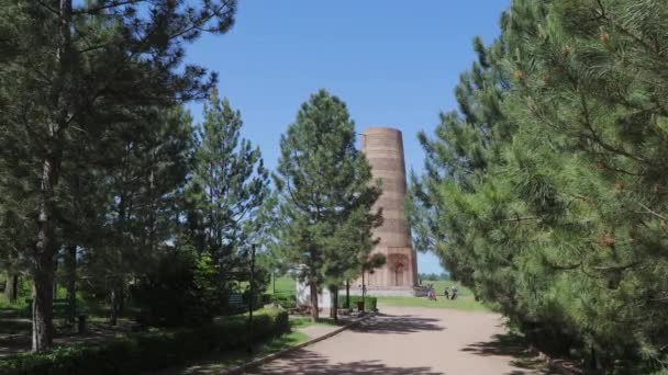 Famosa Torre Burana Kirghizistan — Video Stock