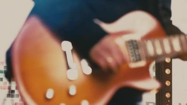 Музичні Інструменти Музиканти Руки Центрі Уваги Концерті — стокове відео