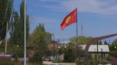 Kırgızistan 'da Issyk Gölü yakınlarındaki Bokonbaevo Köyü.