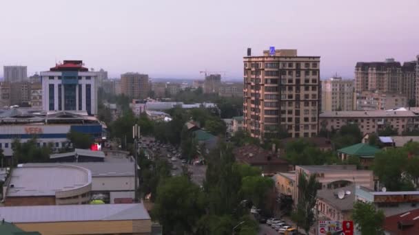 Straten Daken Van Huizen Bisjkek Kirgizië — Stockvideo