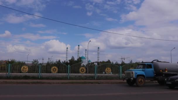 Grote Centrale Moskee Karaganda Kazachstan — Stockvideo