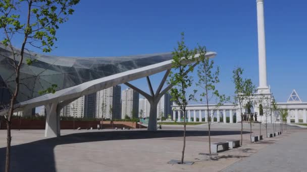 Atraksi Pusat Nursultan Kazakhstan — Stok Video