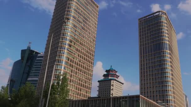 Большие Современные Здания Центре Нурсултана Казахстан — стоковое видео