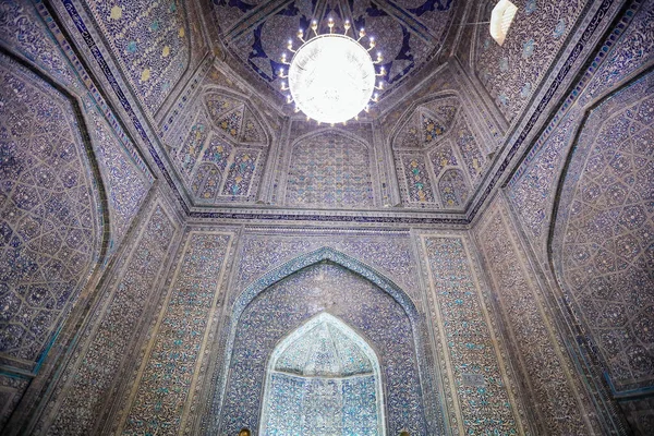 Edificio Colorido Del Mausoleo Pahlavan Mahmoud Khiva Uzbekistán — Foto de Stock