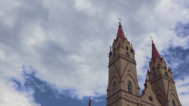 Kathedrale Der Jungfrau Maria Karaganda Kasachstan — Stockvideo