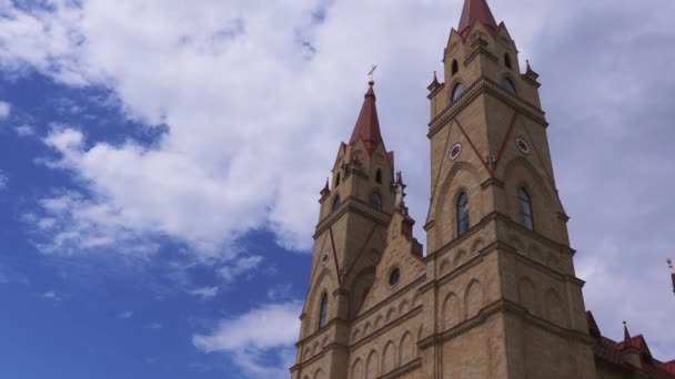 Kathedrale Der Jungfrau Maria Karaganda Kasachstan — Stockvideo