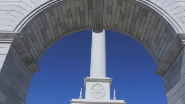 Kazachse Volksmonument Het Centrum Van Nursultan Kazachstan — Stockvideo