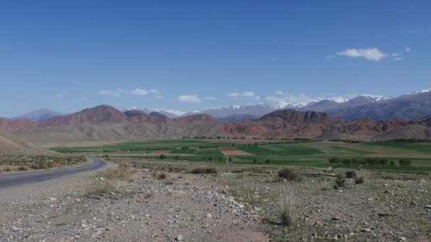 Montañas Paisajes Naturales Kirguistán — Vídeo de stock