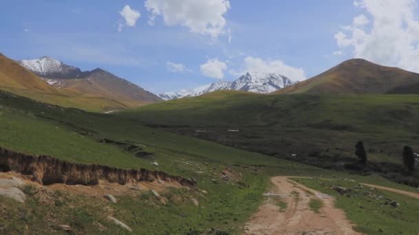 Mountains Natural Landscapes Kyrgyzstan — Stock Video